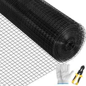 VEVOR Hardware Cloth, 24" x 100' & 1"x1" Mesh Size, Galvanized Steel Vinyl Coated 16 Gauge Chicken Wire Fencing w/A Cutting Plier & A Pair of Fabric G VEVOR Hardware Cloth, 24" x 100' & 1"x1" Mesh Size, Galvanized Steel Vinyl Coated 16 Gauge Chicken Wire Fencing w/A Cutting Plier & A Pair of Fabric G